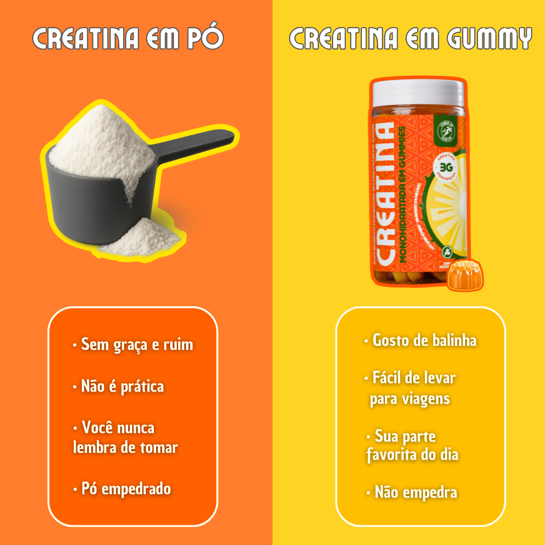 COMBO 3 CREATINAS (2 LARANJA+ 1 ABACAXI)