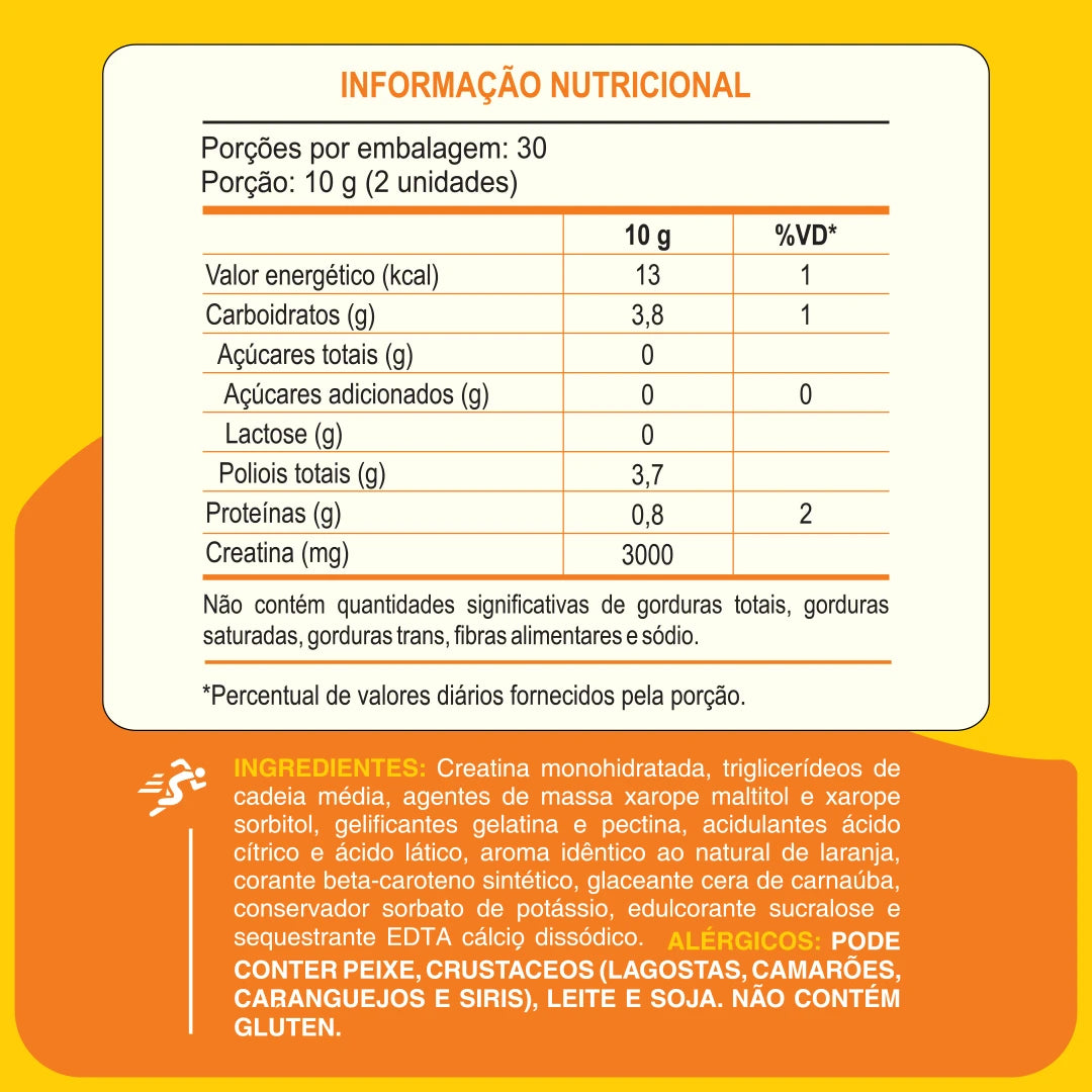 Creatina em Gummy Sabor Laranja